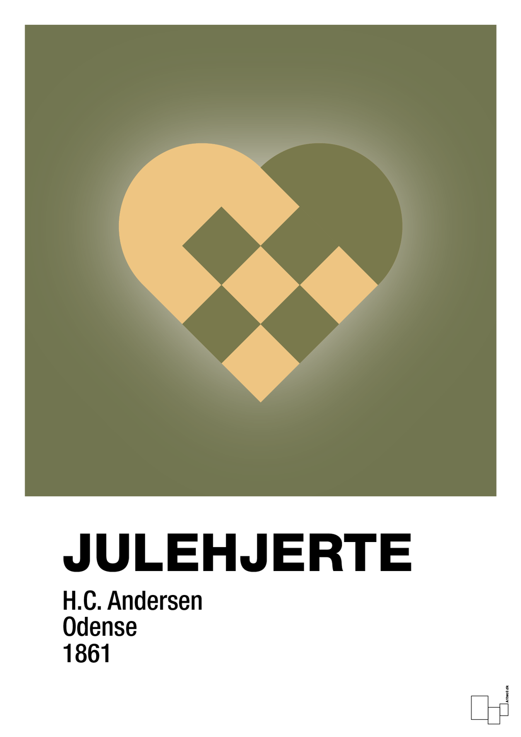 plakat: julepynt julehjerte - secret meadow-Jul-A1two3