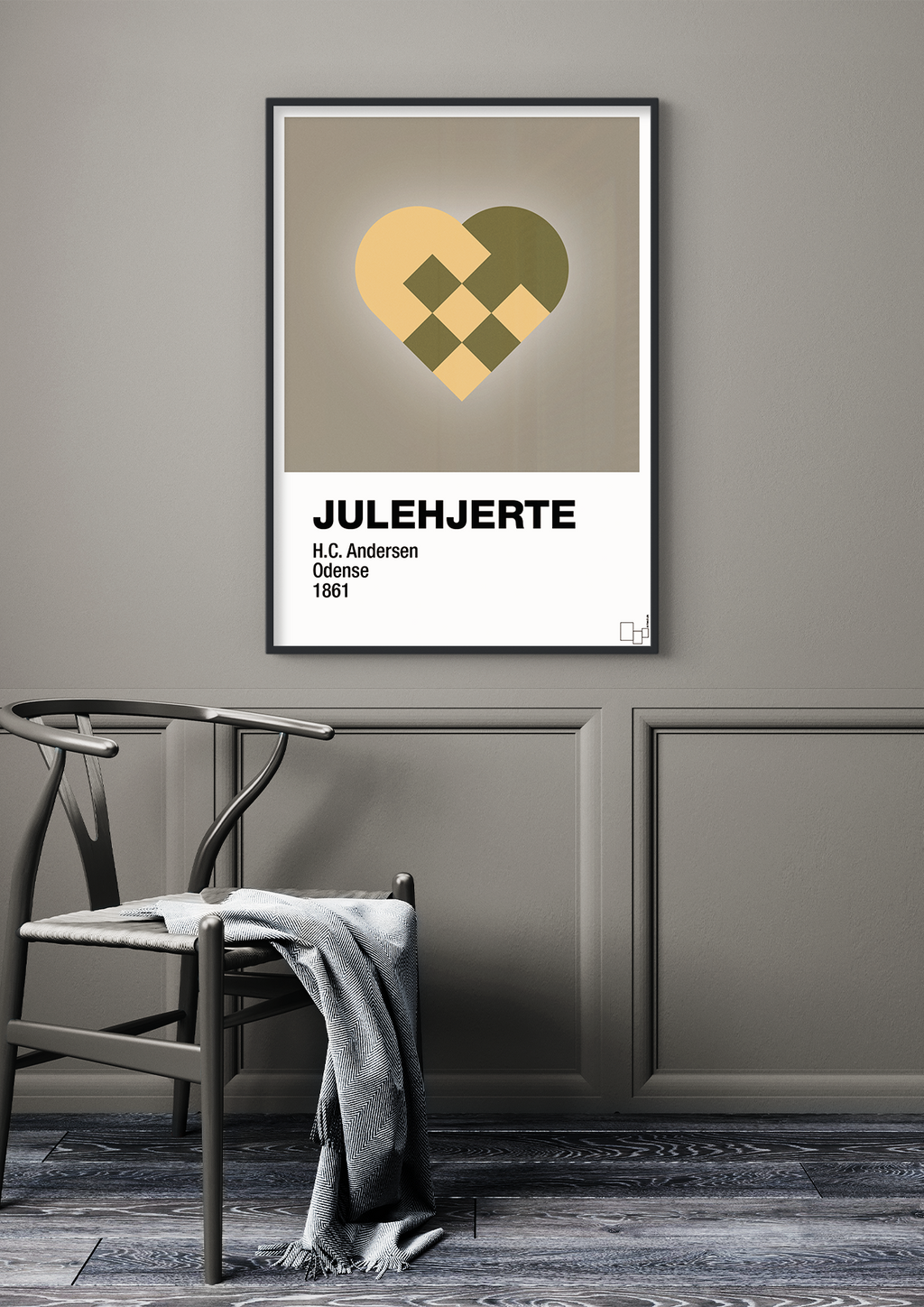 plakat: julepynt julehjerte - painters white-Jul-A1two3