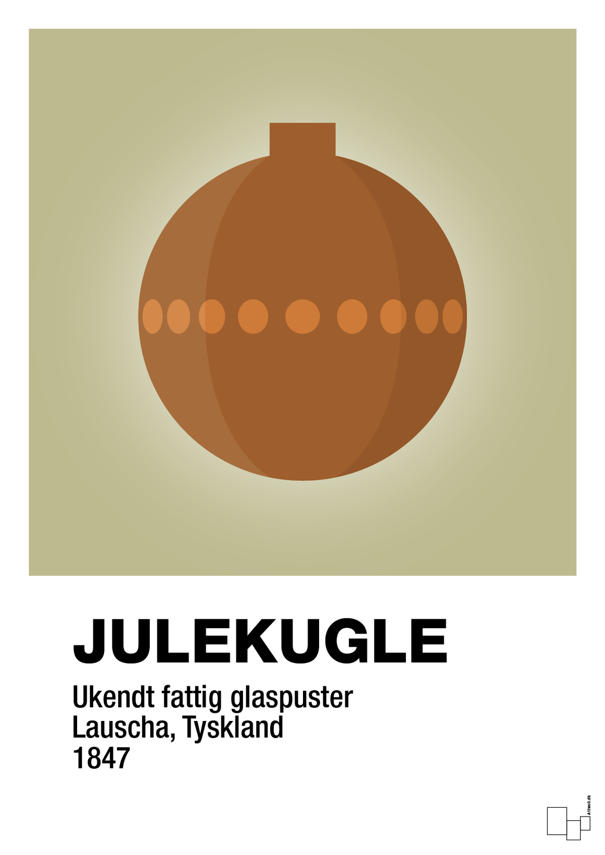 plakat: julepynt julekugle - back to nature-Jul-A1two3