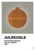 plakat: julepynt julekugle - battleship gray-Jul-A1two3