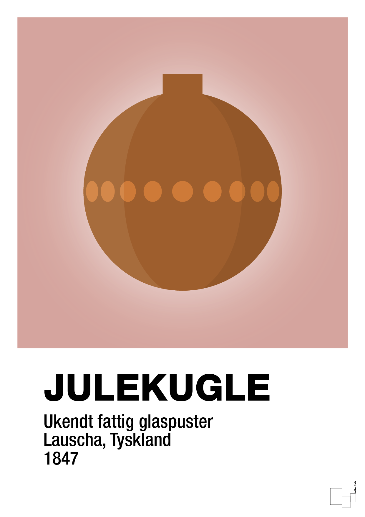plakat: julepynt julekugle - bubble shell-Jul-A1two3