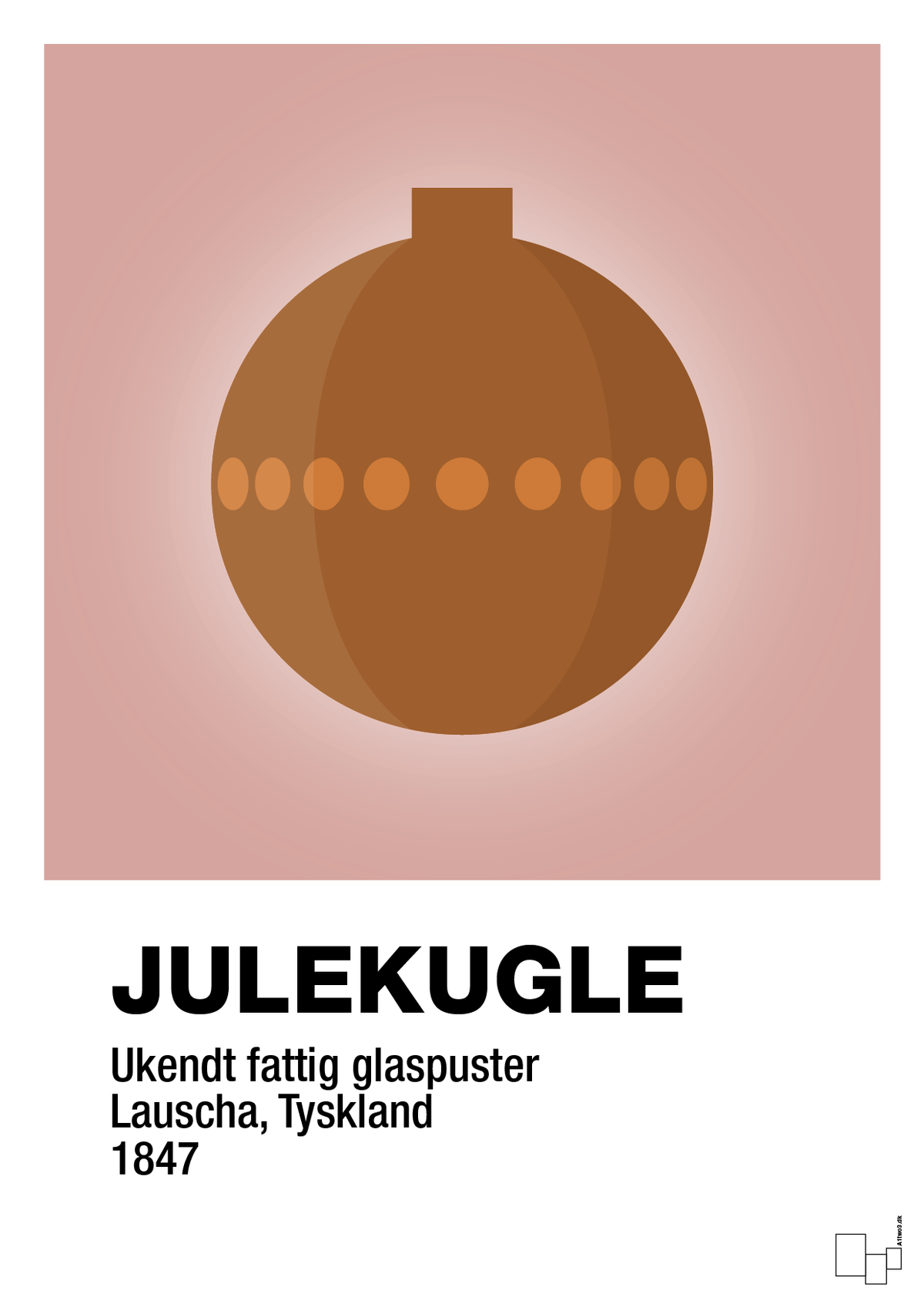plakat: julepynt julekugle - bubble shell-Jul-A1two3