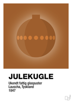 plakat: julepynt julekugle - cognac-Jul-A1two3