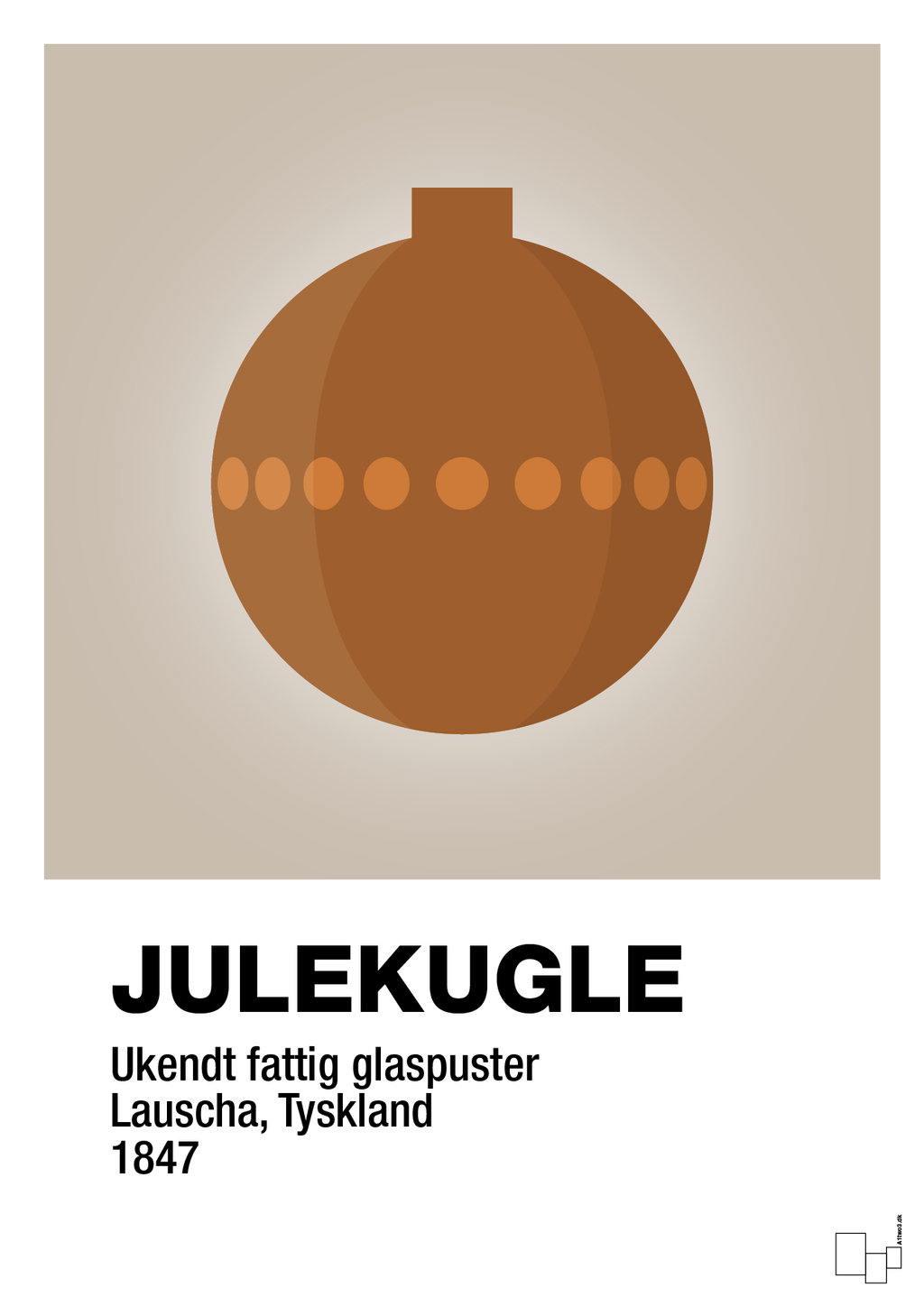 plakat: julepynt julekugle - creamy mushroom-Jul-A1two3
