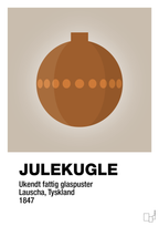plakat: julepynt julekugle - creamy mushroom-Jul-A1two3