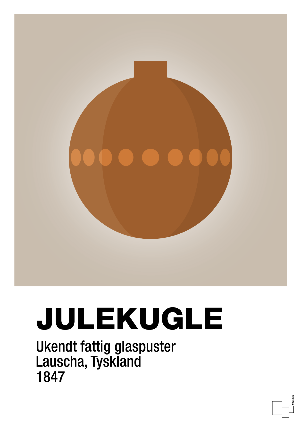 plakat: julepynt julekugle - creamy mushroom-Jul-A1two3