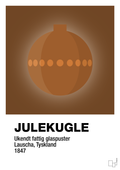 plakat: julepynt julekugle - dark brown-Jul-A1two3