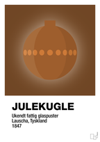 plakat: julepynt julekugle - dark brown-Jul-A1two3