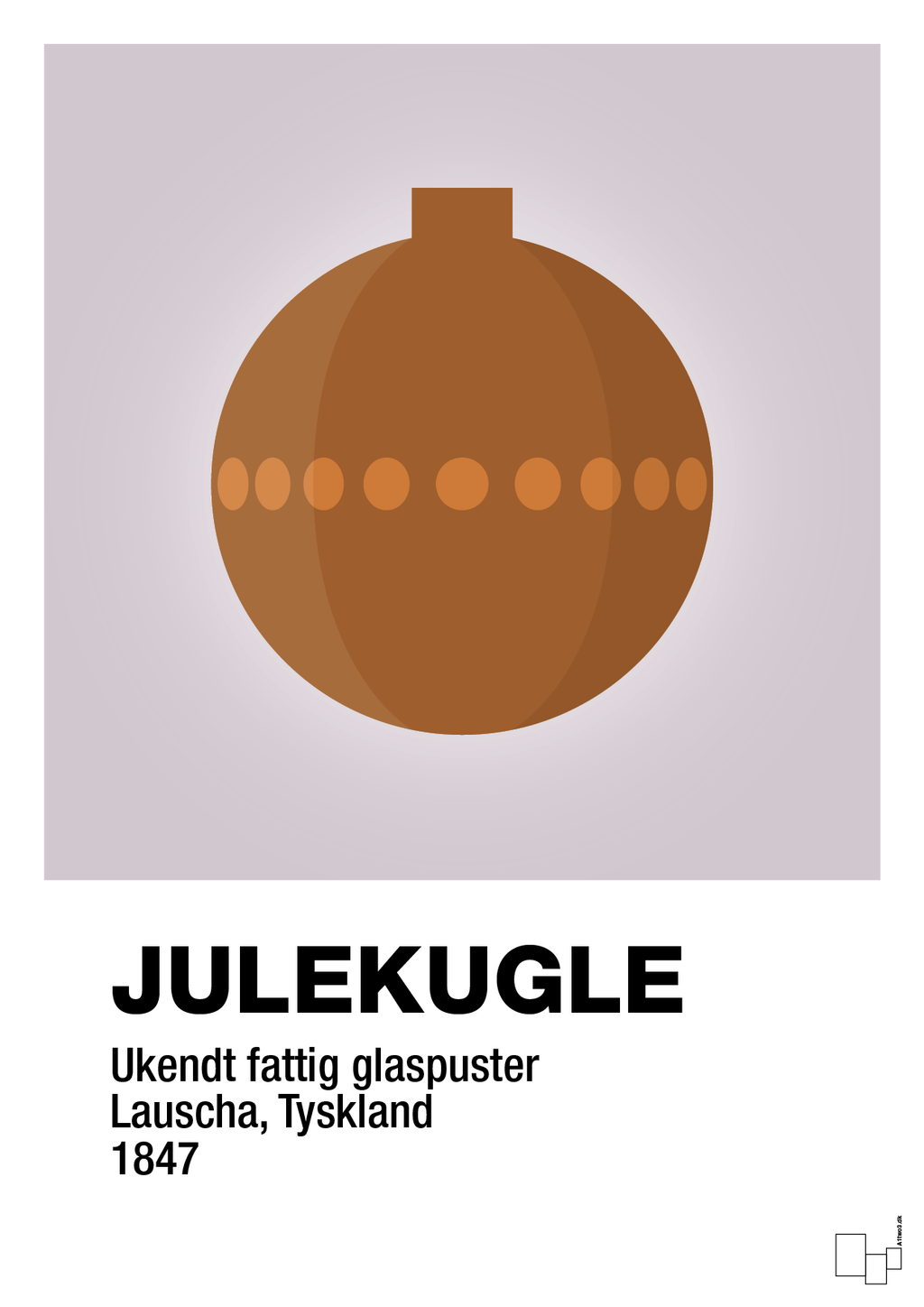 plakat: julepynt julekugle - dusty lilac-Jul-A1two3