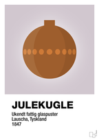 plakat: julepynt julekugle - dusty lilac-Jul-A1two3