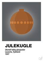 plakat: julepynt julekugle - graphic charcoal-Jul-A1two3