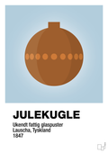 plakat: julepynt julekugle - heavenly blue-Jul-A1two3