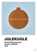 plakat: julepynt julekugle - heavenly blue-Jul-A1two3