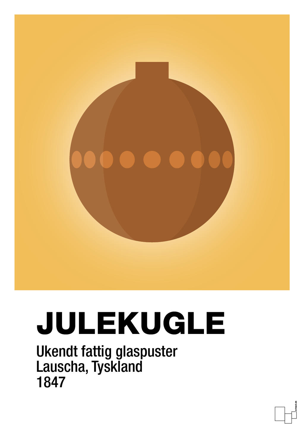 plakat: julepynt julekugle - honeycomb-Jul-A1two3