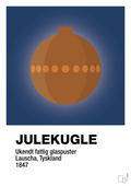 plakat: julepynt julekugle - lapis blue-Jul-A1two3