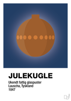 plakat: julepynt julekugle - lapis blue-Jul-A1two3