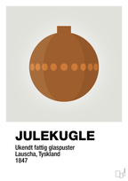 plakat: julepynt julekugle - painters white-Jul-A1two3