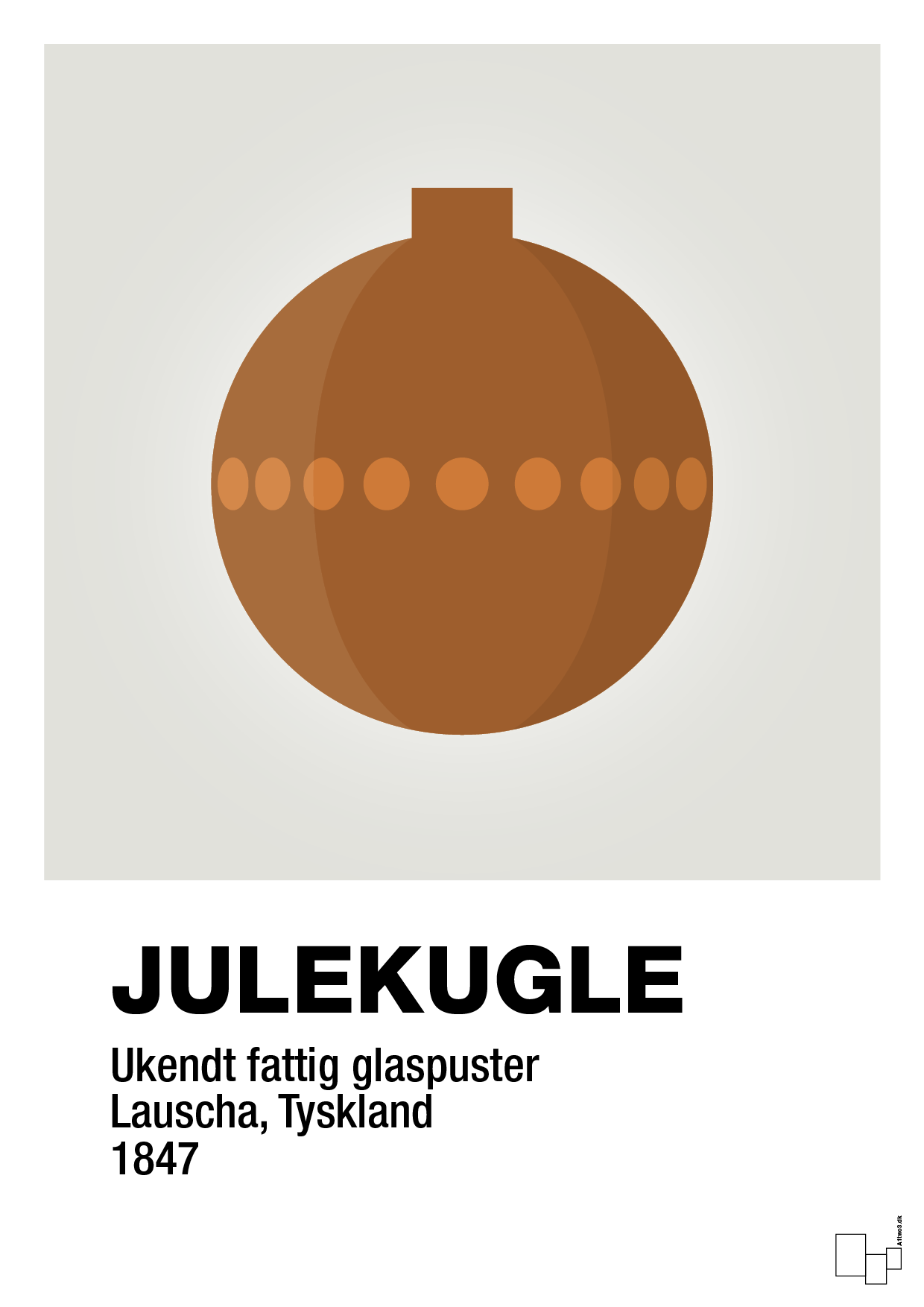 plakat: julepynt julekugle - painters white-Jul-A1two3