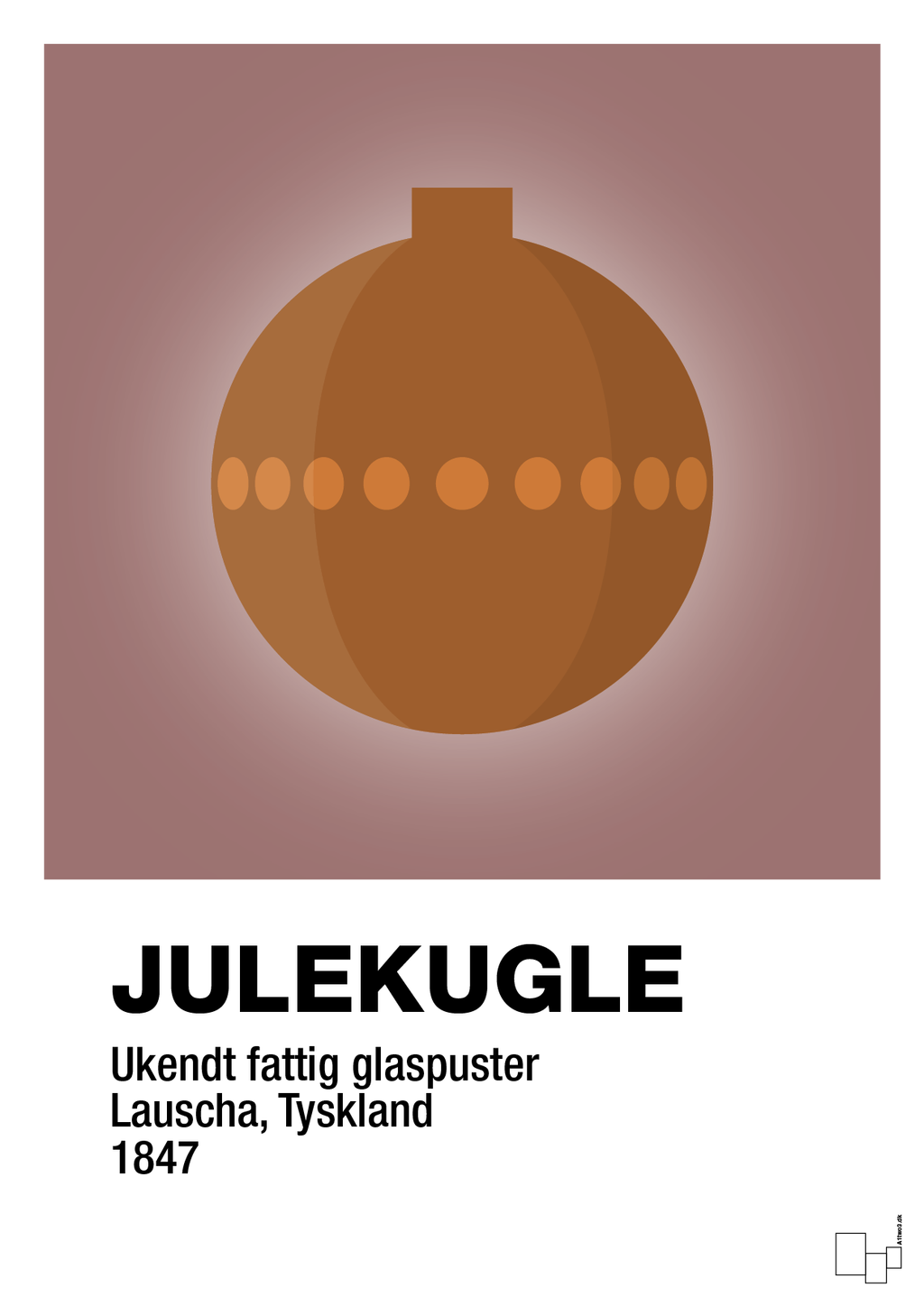 plakat: julepynt julekugle - plum-Jul-A1two3