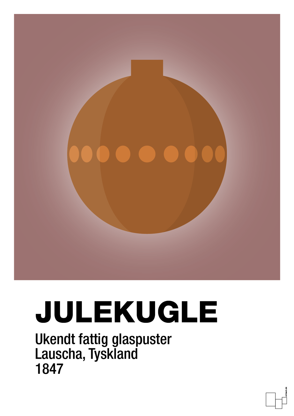 plakat: julepynt julekugle - plum-Jul-A1two3