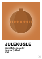 plakat: julepynt julekugle - rumba orange-Jul-A1two3