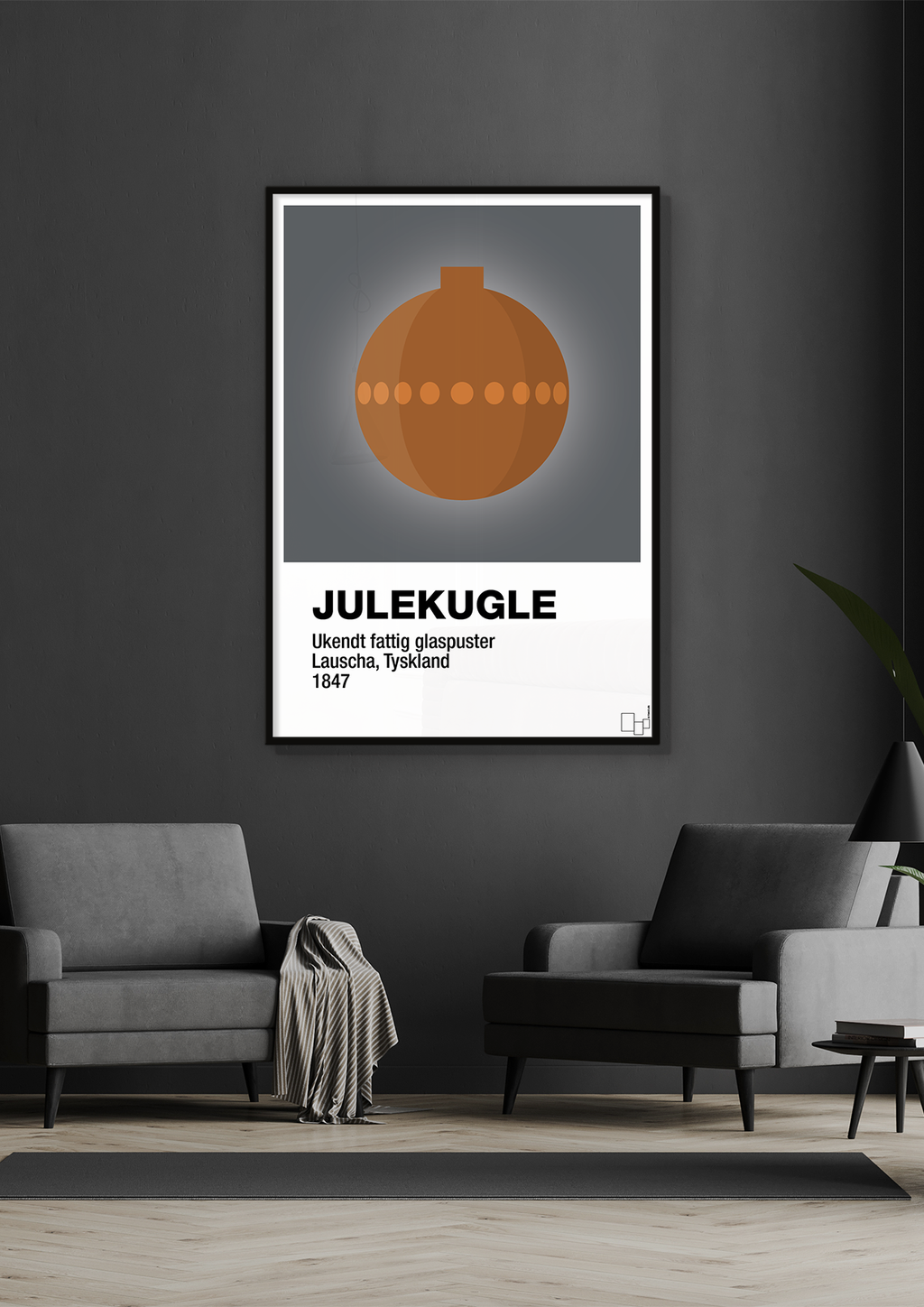 plakat: julepynt julekugle - painters white-Jul-A1two3