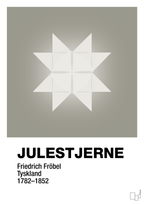 plakat: julepynt julestjerne - battleship gray-Jul-A1two3