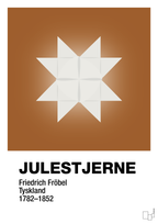 plakat: julepynt julestjerne - cognac-Jul-A1two3