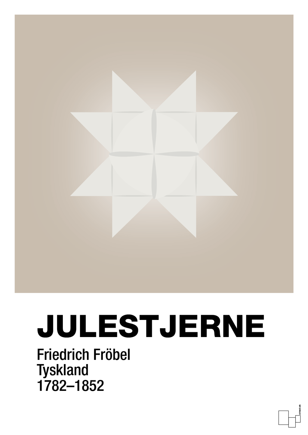 plakat: julepynt julestjerne - creamy mushroom-Jul-A1two3