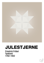 plakat: julepynt julestjerne - creamy mushroom-Jul-A1two3