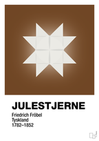 plakat: julepynt julestjerne - dark brown-Jul-A1two3