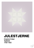 plakat: julepynt julestjerne - dusty lilac-Jul-A1two3