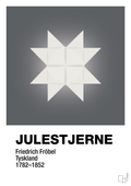 plakat: julepynt julestjerne - graphic charcoal-Jul-A1two3