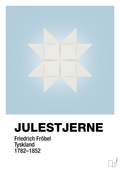 plakat: julepynt julestjerne - heavenly blue-Jul-A1two3
