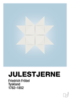 plakat: julepynt julestjerne - heavenly blue-Jul-A1two3