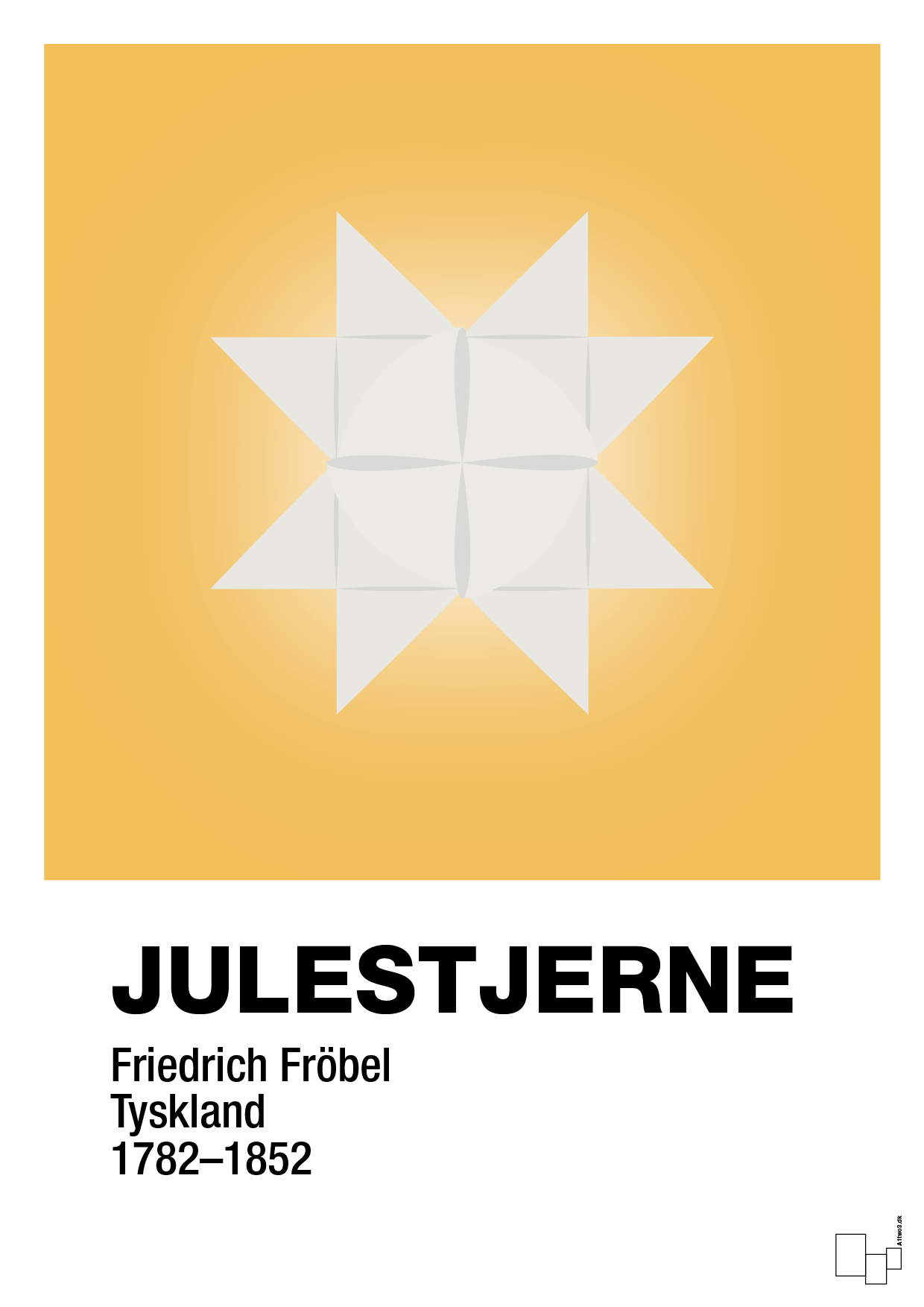 plakat: julepynt julestjerne - honeycomb-Jul-A1two3