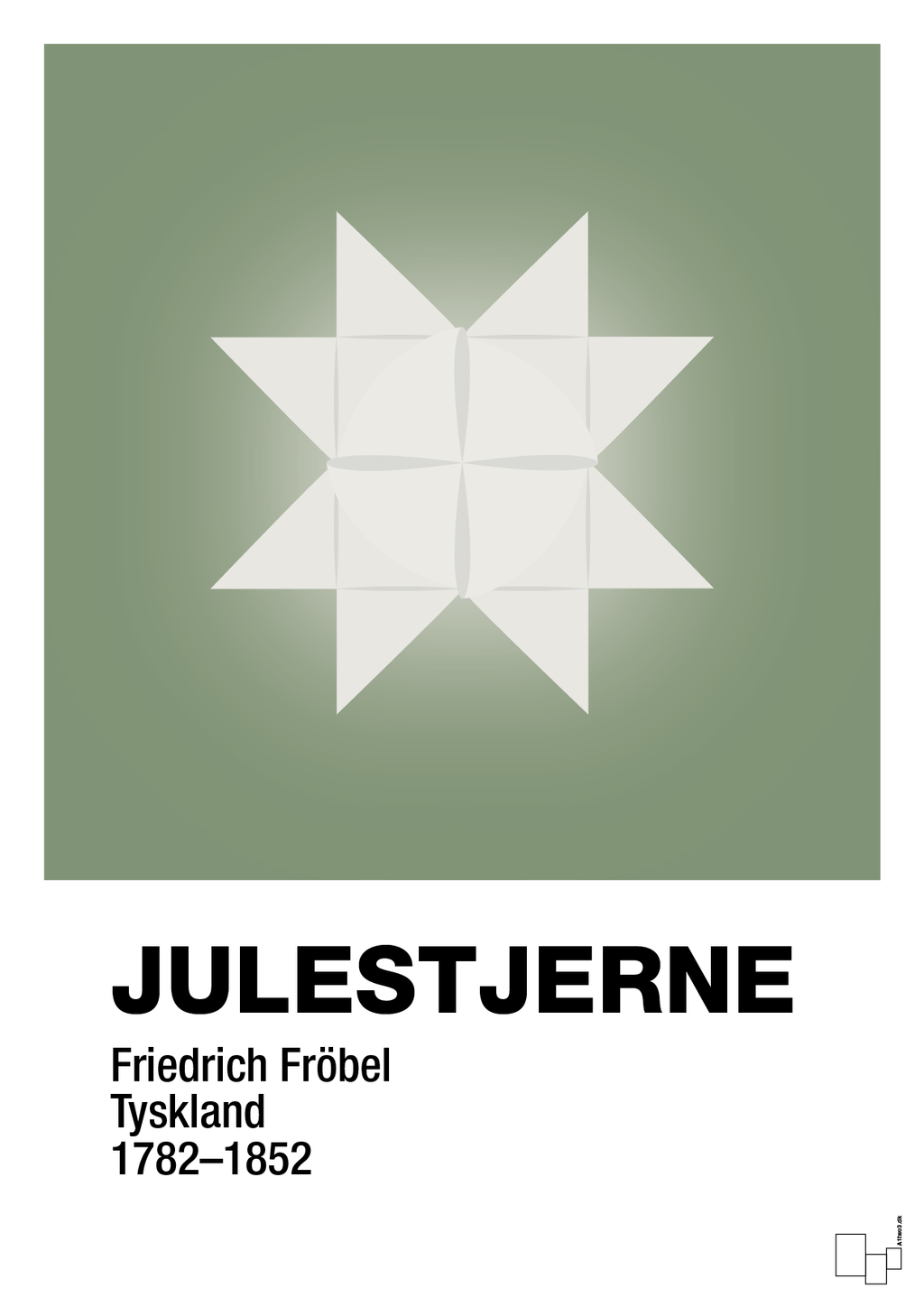 plakat: julepynt julestjerne - jade-Jul-A1two3