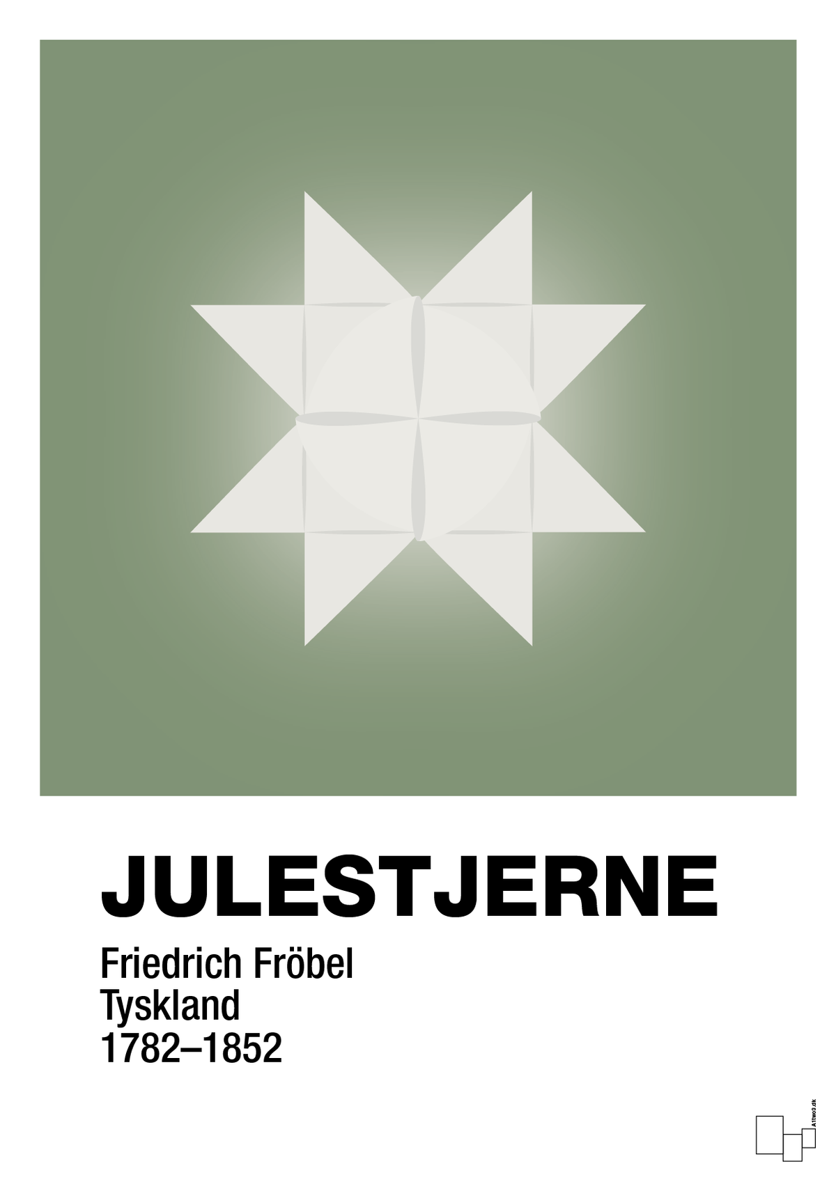 plakat: julepynt julestjerne - jade-Jul-A1two3
