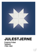 plakat: julepynt julestjerne - lapis blue-Jul-A1two3