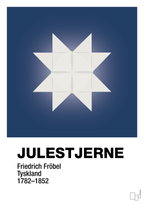 plakat: julepynt julestjerne - lapis blue-Jul-A1two3