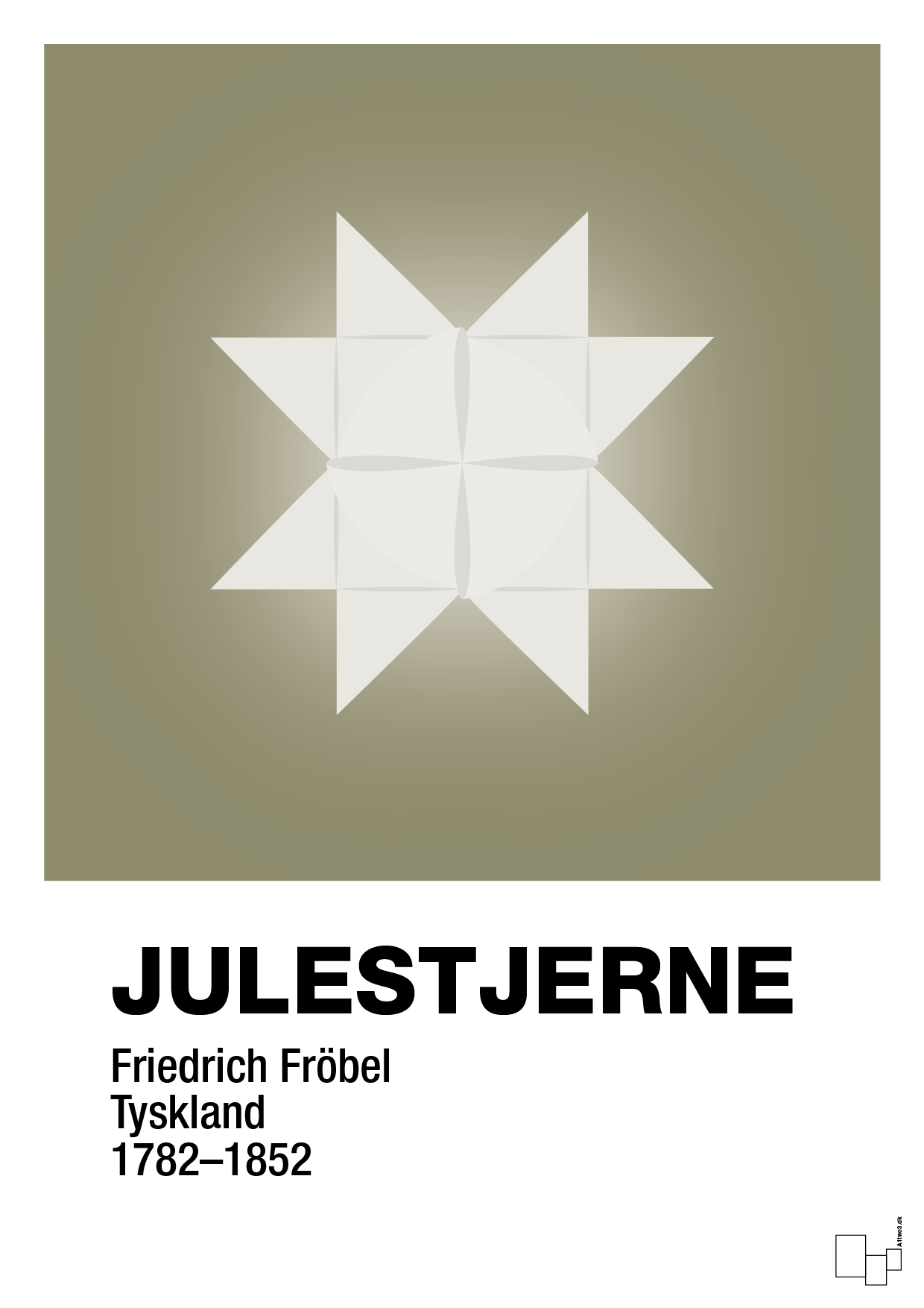 plakat: julepynt julestjerne - misty forrest-Jul-A1two3