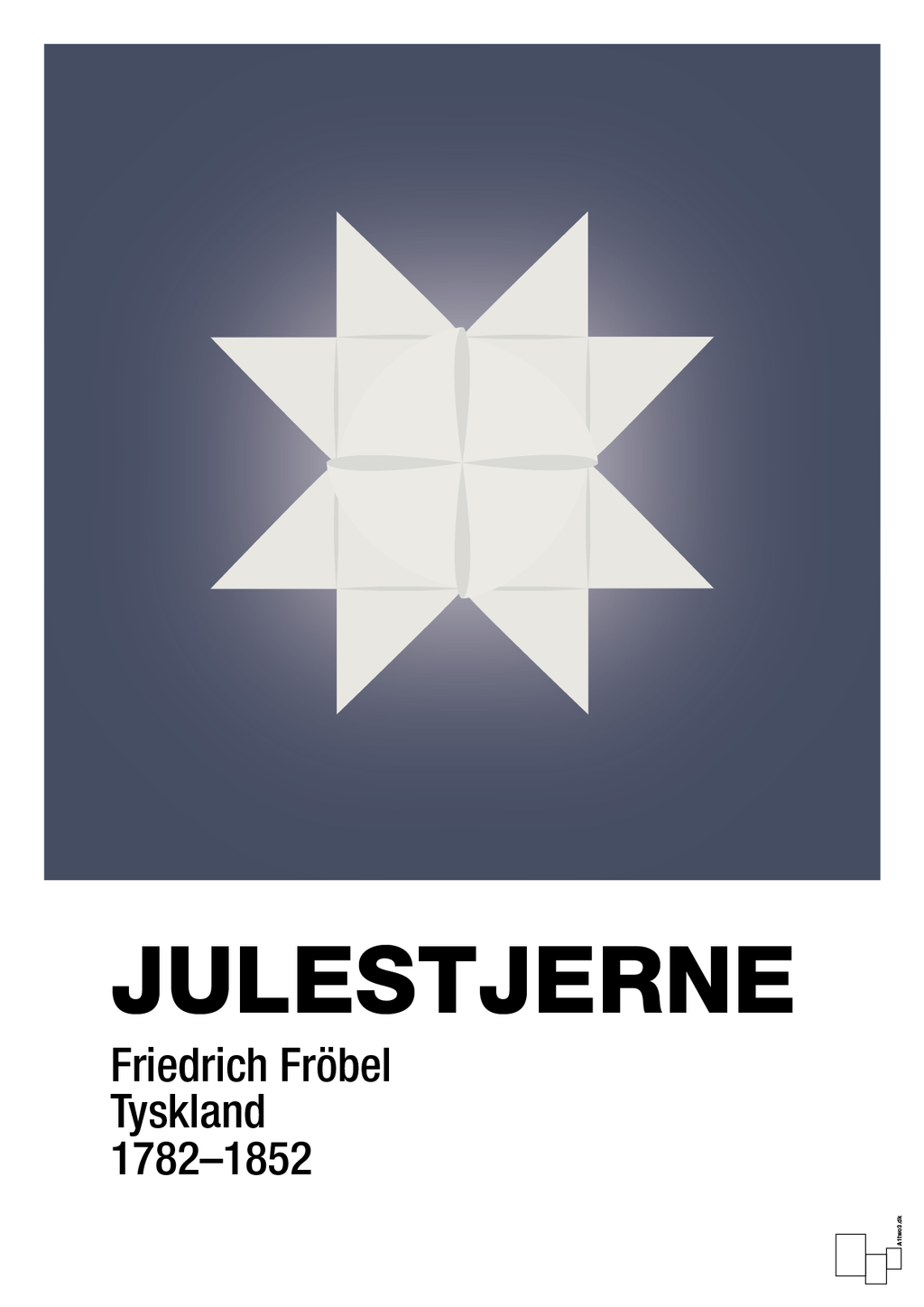 Julepynt julestjerne - petrol-Jul-A1two3
