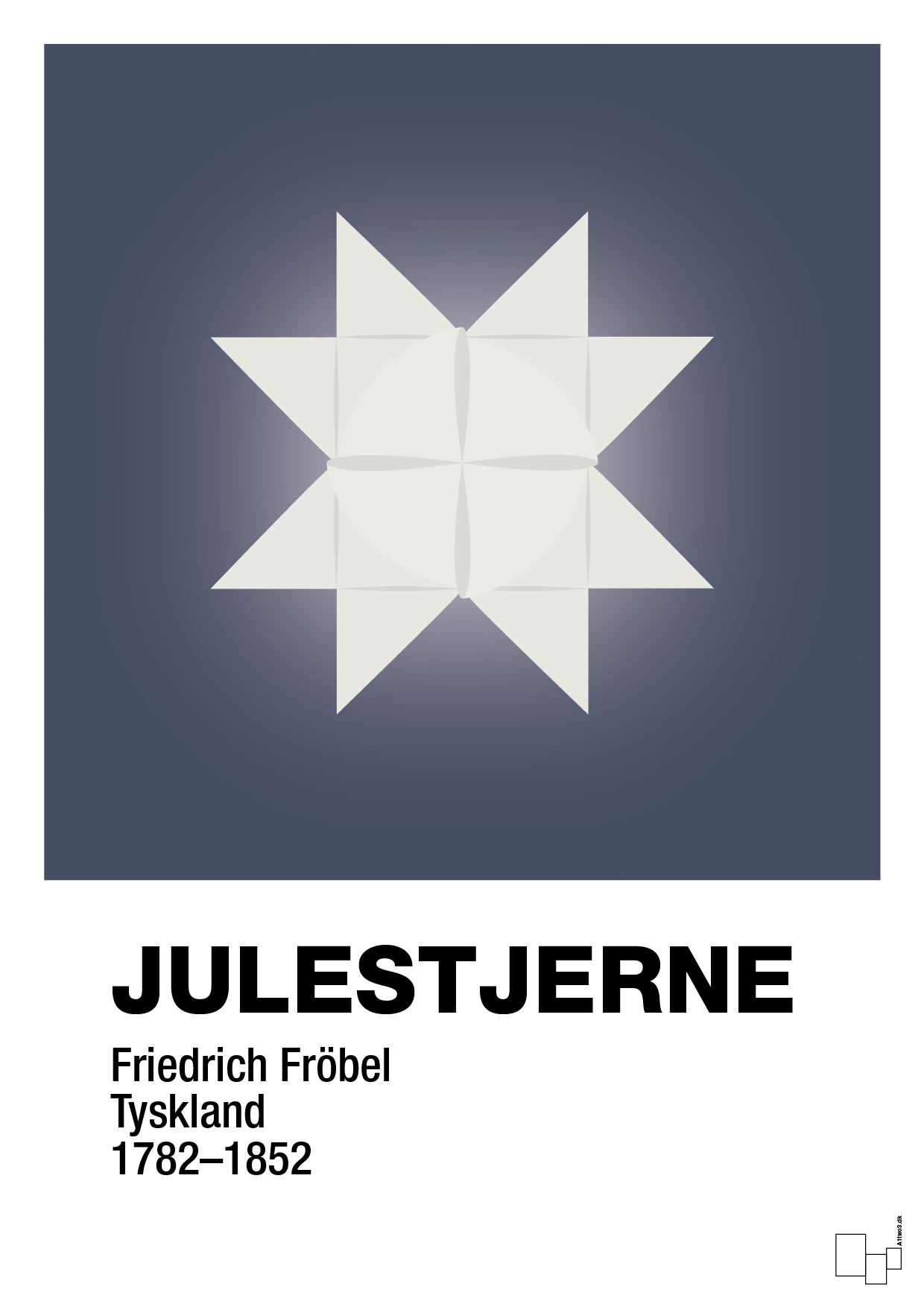 Julepynt julestjerne - petrol-Jul-A1two3