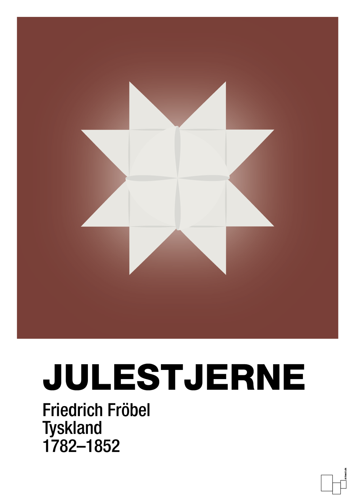 plakat: julepynt julestjerne - red pepper-Jul-A1two3