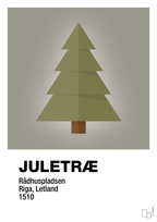 plakat: julepynt juletræ - battleship gray-Jul-A1two3