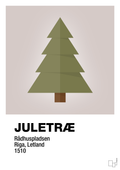 plakat: julepynt juletræ - broken beige-Jul-A1two3