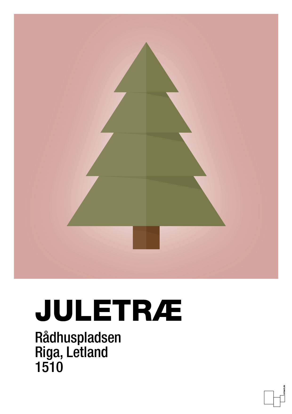 plakat: julepynt juletræ - bubble shell-Jul-A1two3