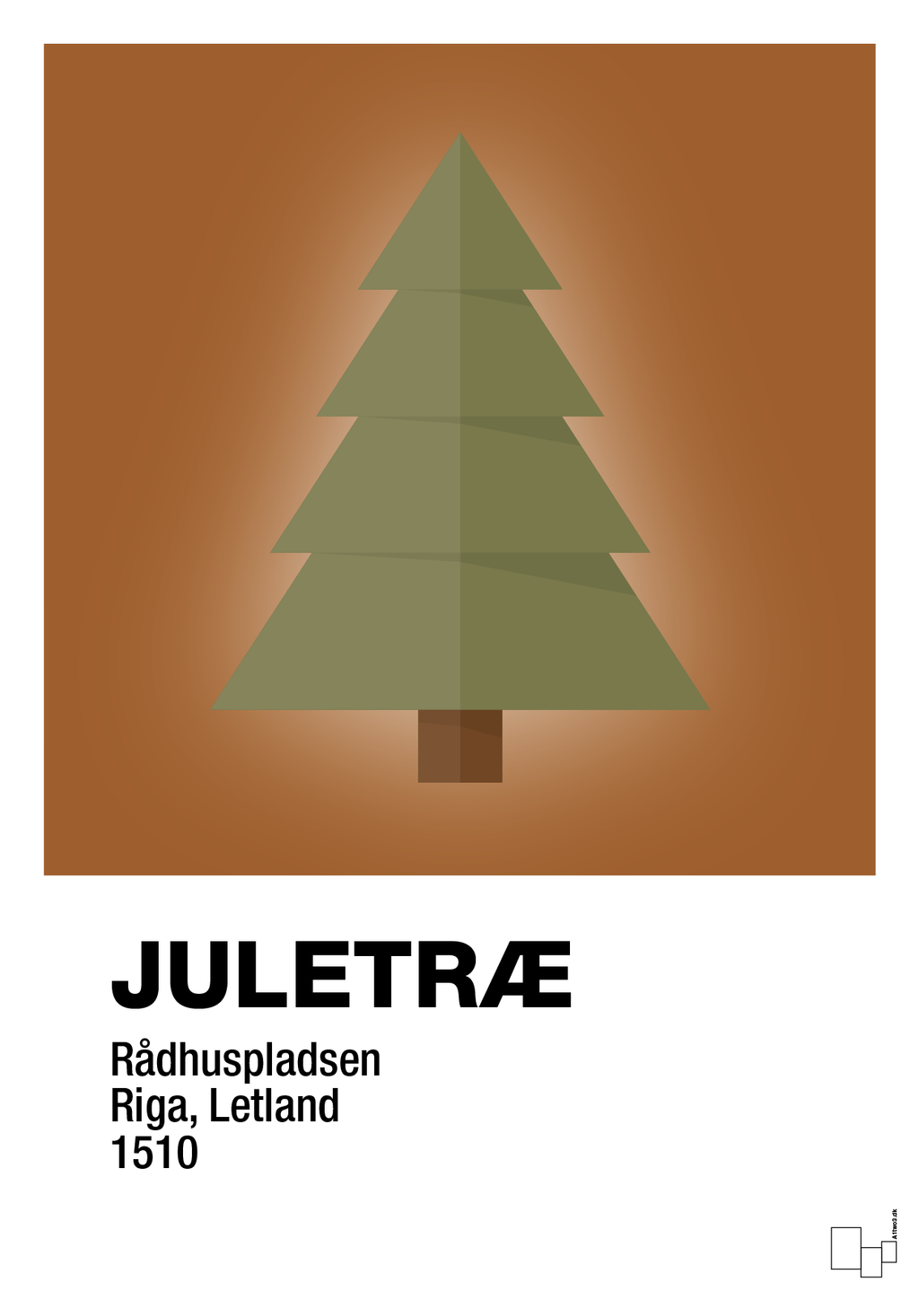 plakat: julepynt juletræ - cognac-Jul-A1two3