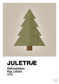 plakat: julepynt juletræ - creamy mushroom-Jul-A1two3