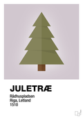 plakat: julepynt juletræ - dusty lilac-Jul-A1two3